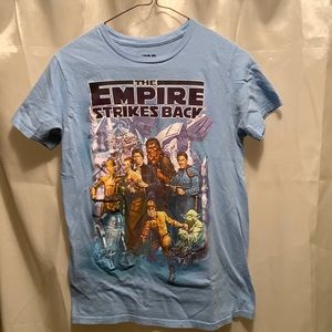Boys size Small light blue The Empire Strikes Back short sleeve T-shirt